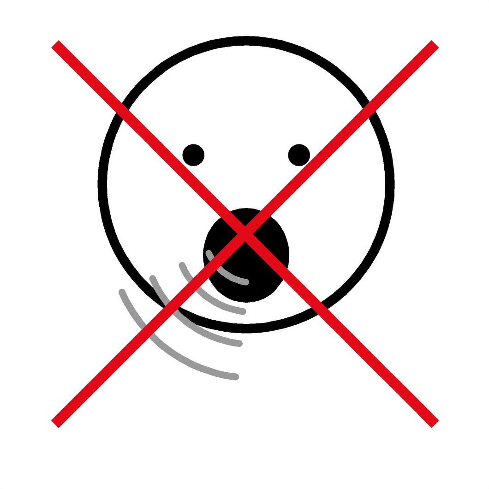 Strichzeichnung: Durchgestrichenes Schrei-Smileys